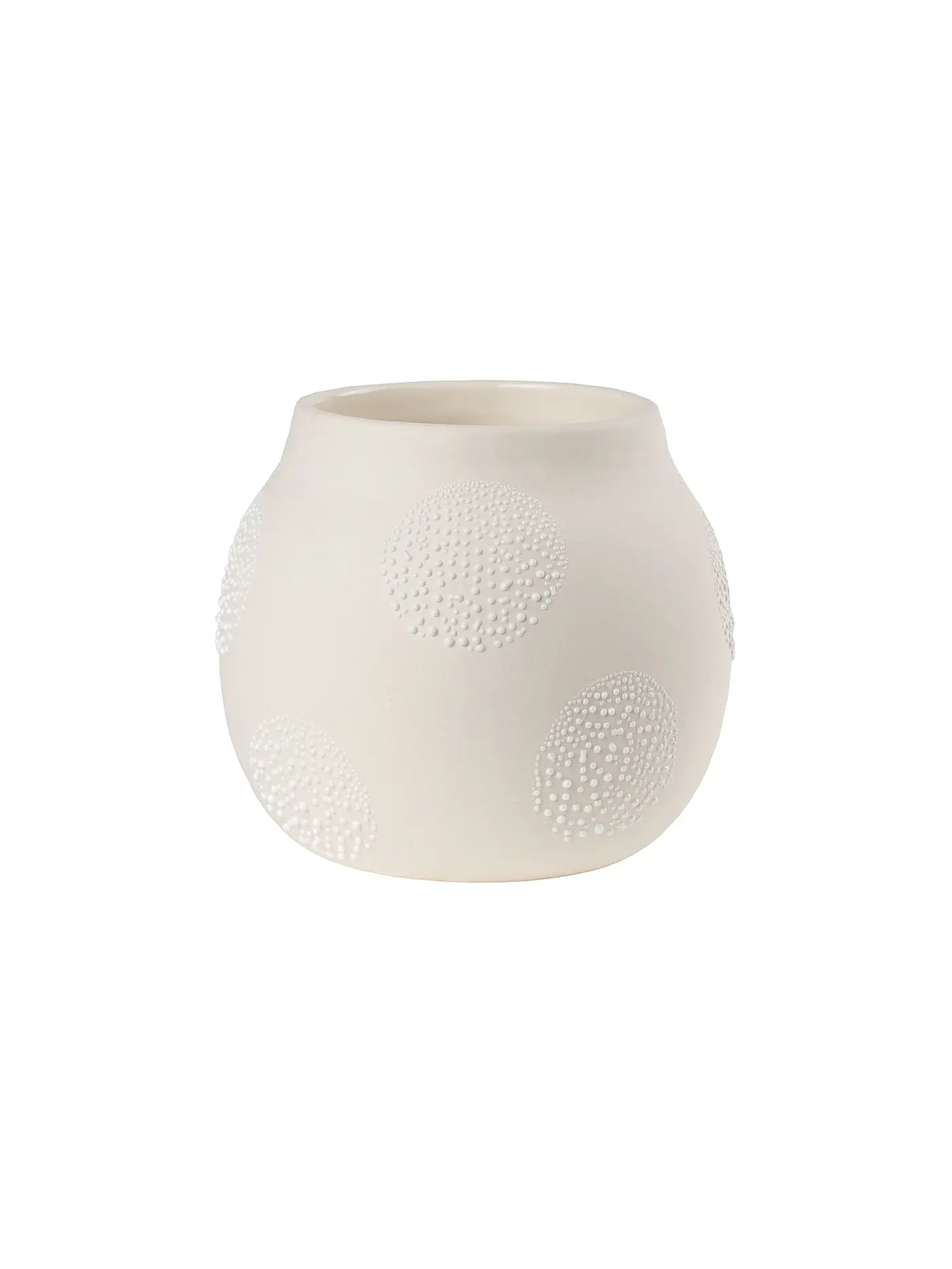 RAEDER | Perlenvase klein 10x11cm Weiss | 
